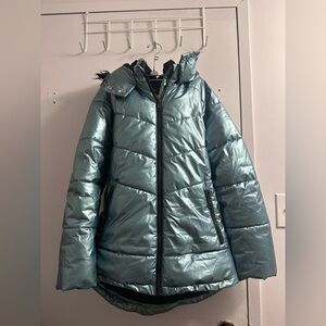 Metallic Puffer Jacket Justice League